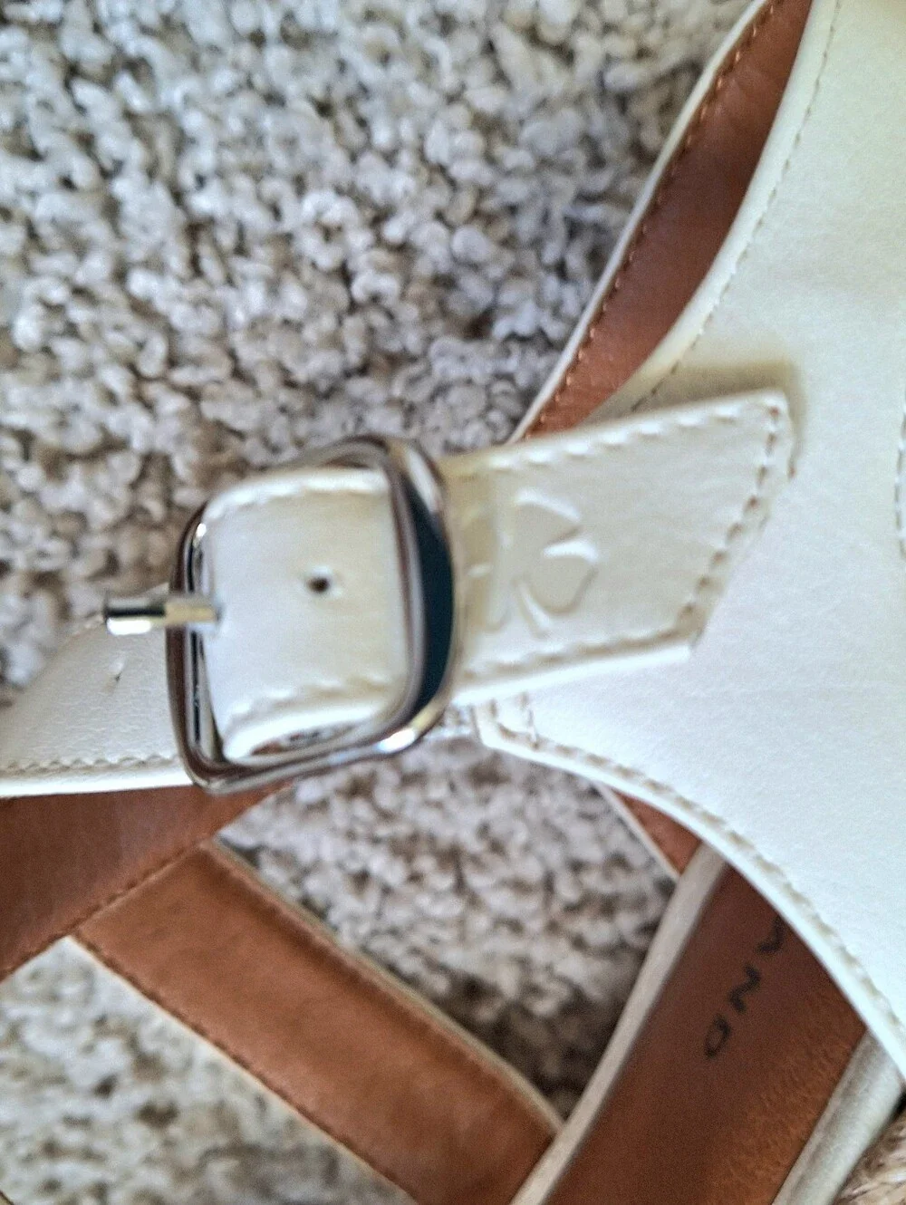 Lucky Brand Women's White Trianna Cross Strap Espadrille Wedge Sandals Size 7.5